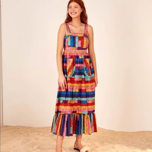 Farm Rio Stripes MIDI Dress